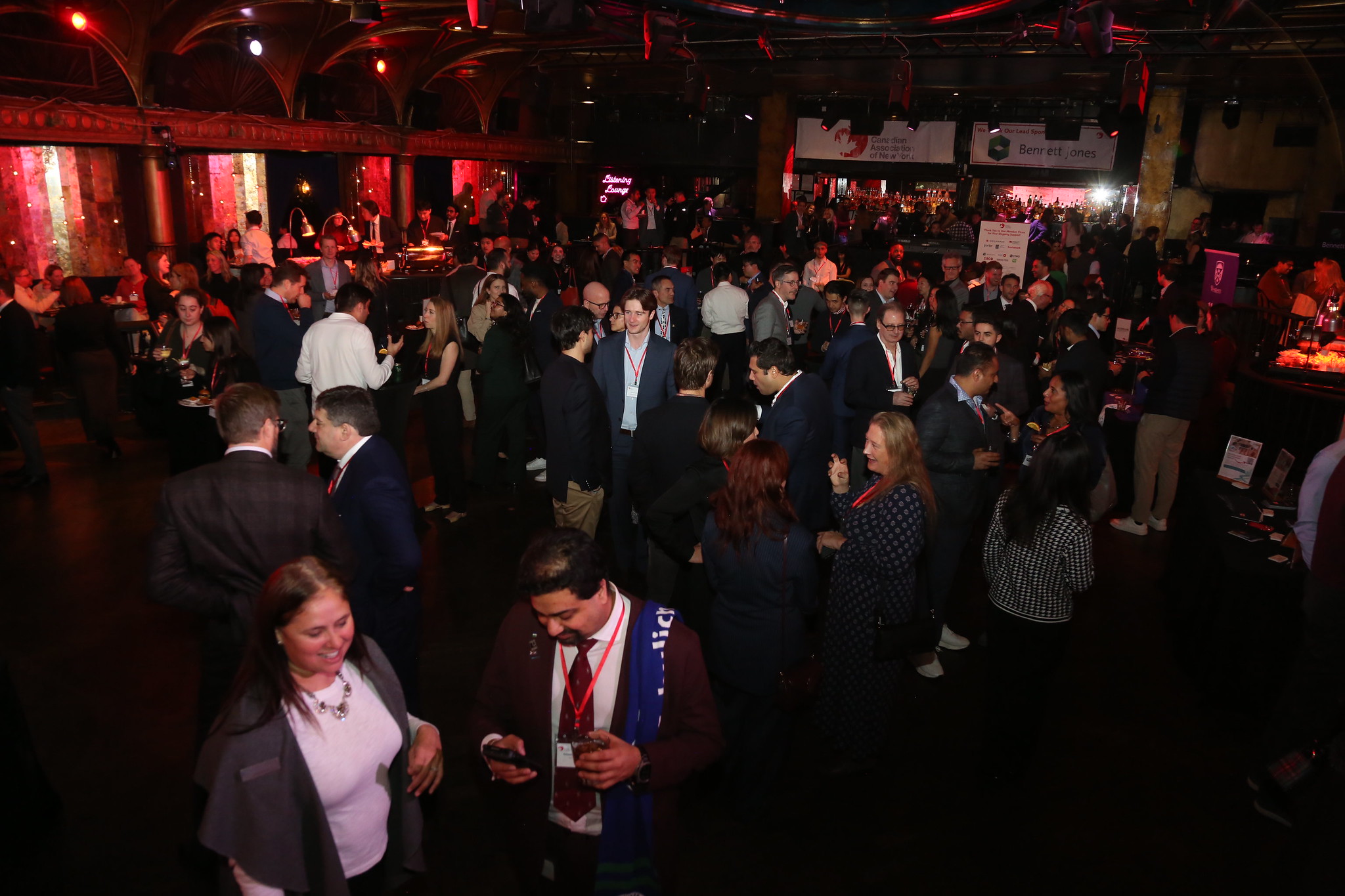 A photo of people gathered at the Canadian Univerisites Alumni Reception
