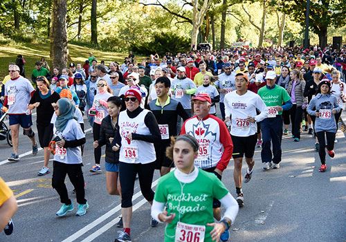 A photo of people running at the Terry Fox Run in Central Park